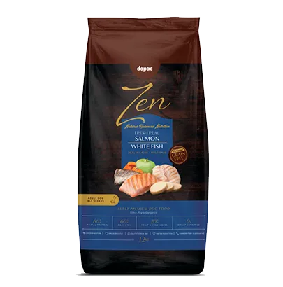 ZEN HEALTHY FISH GF HYPOALLERGENIC SALMON/PESCADO BLANCO 12 KG