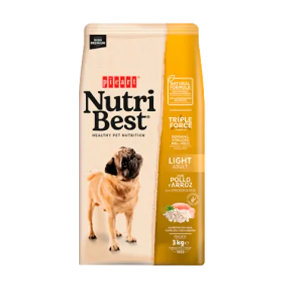 NUTRIBEST ADULT LIGHT POLLO/ARROZ 3 KG