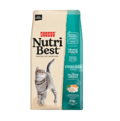 NUTRIBEST CAT ADULT STERILISED SALMON/ARROZ 2 KG