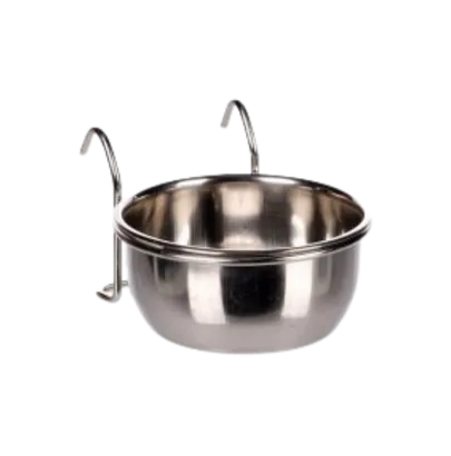 COMEDERO INOXIDABLE CON ENGANCHE 10 CM