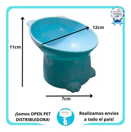 COMEDERO CARA GATO ELEVADO