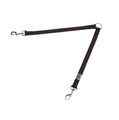 CORREA NYLON NEGRO 2 PERROS 2,5 x 45 CM