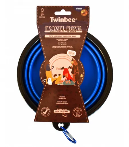 COMEDERO/BEBEDERO PLEGABLE TWINBEE 1 L