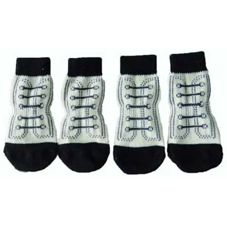 CALCETINES BEIGE/NEGRO M