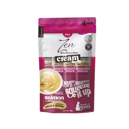 CREAM ZEN SALMÓN GAMBAS 4x15 GR