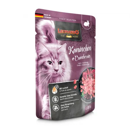 LEONARDO MENU CONEJO Y ARÁNDANOS 85 GR